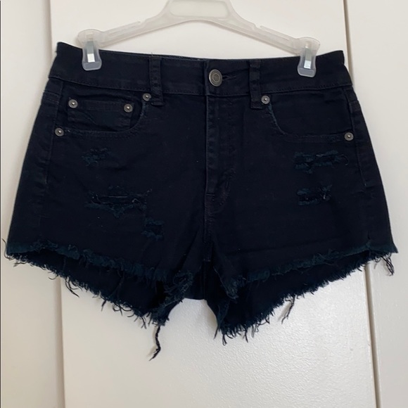 American Eagle Outfitters Pants - American Eagle Highwaisted Black Denim Shorts